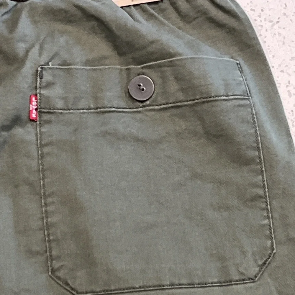 Levi's Easy Relaxed Surplus Fatigue Pants Mens M Linen Blend Elastic Drawstring